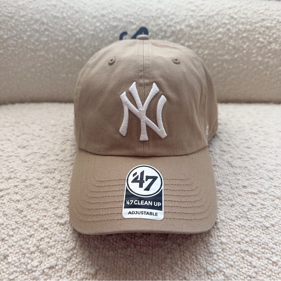 MLB Accessories - “NY” New York 47 Tan Adjustable Baseball Hat